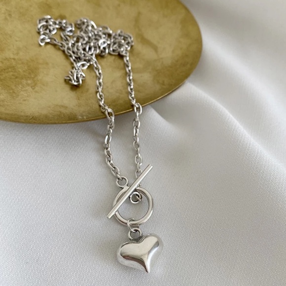 18” NEW 925 STERLING SILVER LOVE HEART PENDANT NECKLACE - Picture 2 of 6